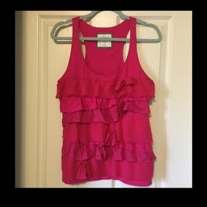 Reduced Abercrombie & Fitch tank pink w/ruffles